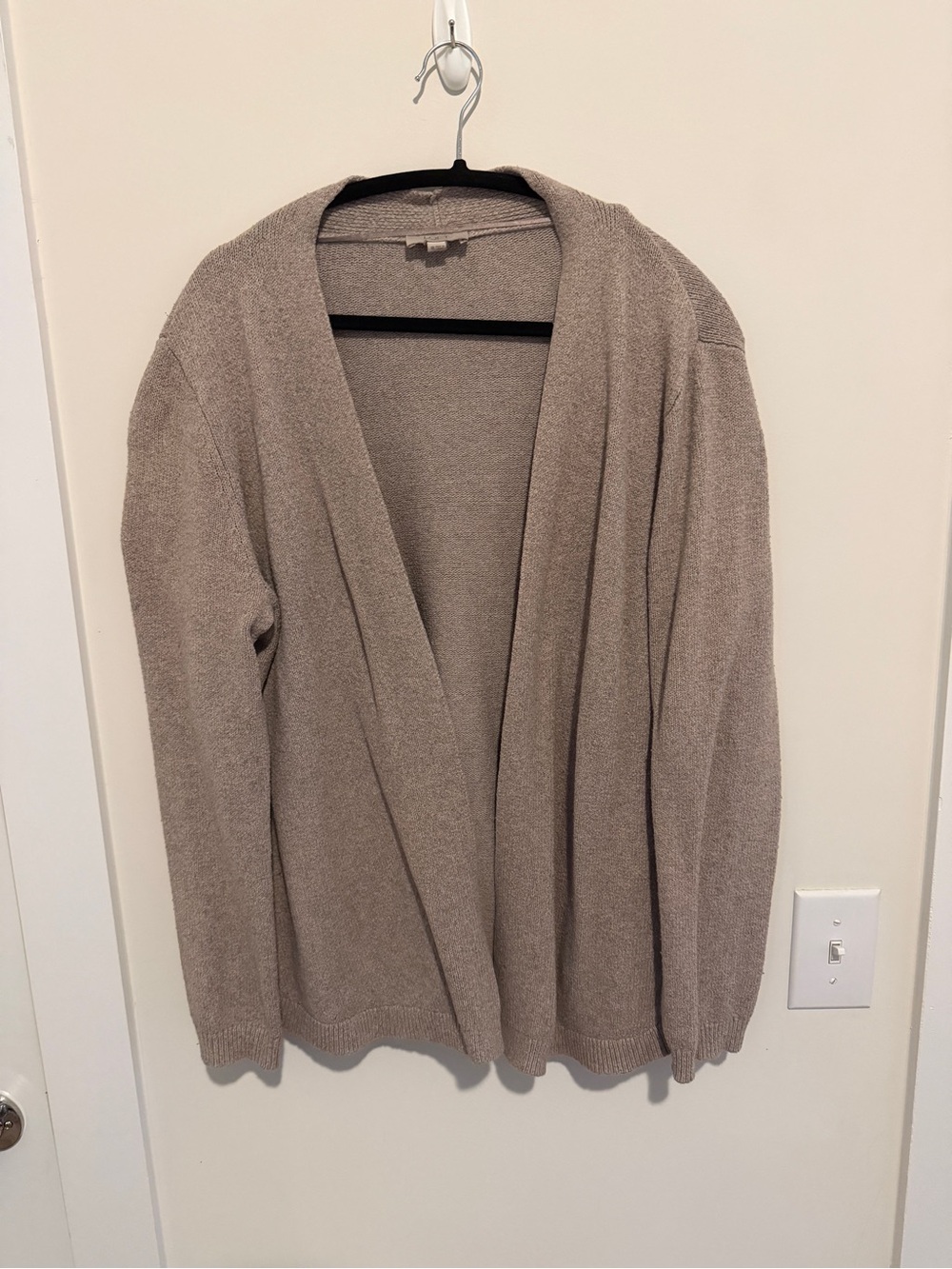 LOFT Open-Front Cardigan in Taupe